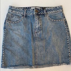 Studded Denim Skirt